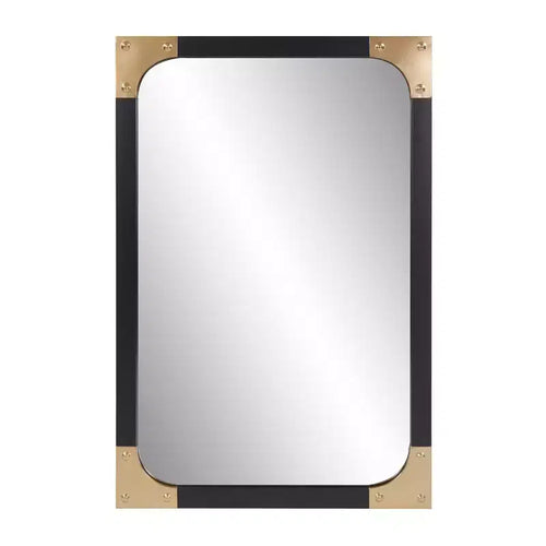 Howard Elliott 40"x40" Textured Iron Framed Ronan Octagonal Mirror Dark Gray: Modern Style, Wall Mount, No Assembly Required