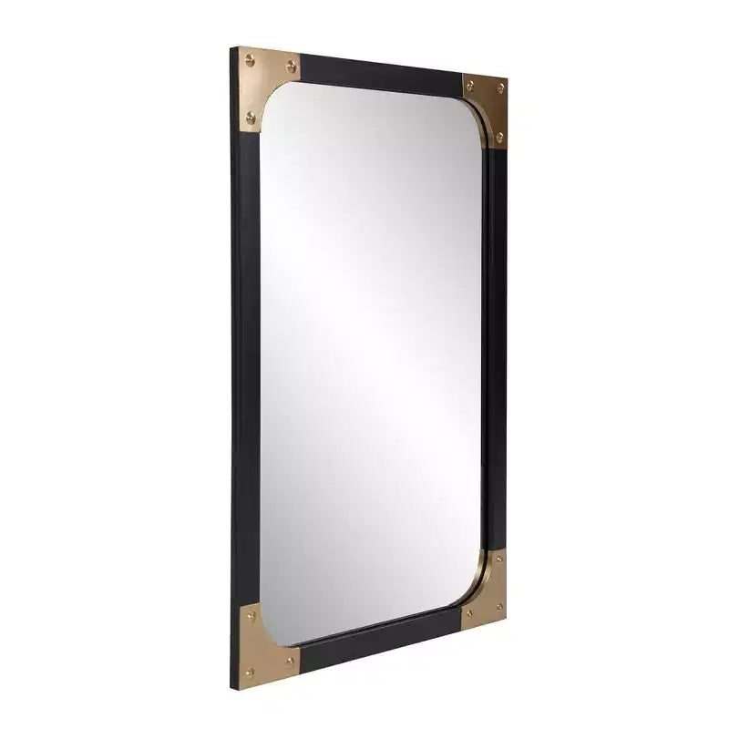 Howard Elliott 40"x40" Textured Iron Framed Ronan Octagonal Mirror Dark Gray: Modern Style, Wall Mount, No Assembly Required