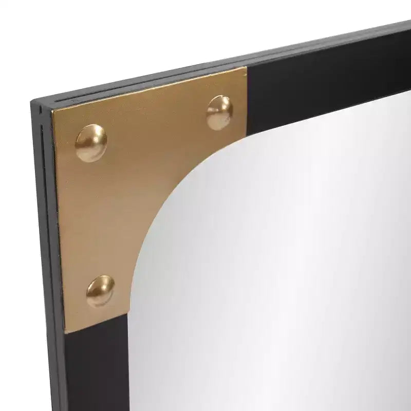 Howard Elliott 40"x40" Textured Iron Framed Ronan Octagonal Mirror Dark Gray: Modern Style, Wall Mount, No Assembly Required