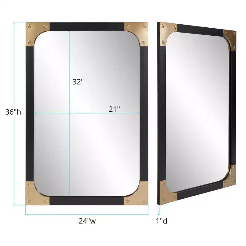 Howard Elliott 40"x40" Textured Iron Framed Ronan Octagonal Mirror Dark Gray: Modern Style, Wall Mount, No Assembly Required