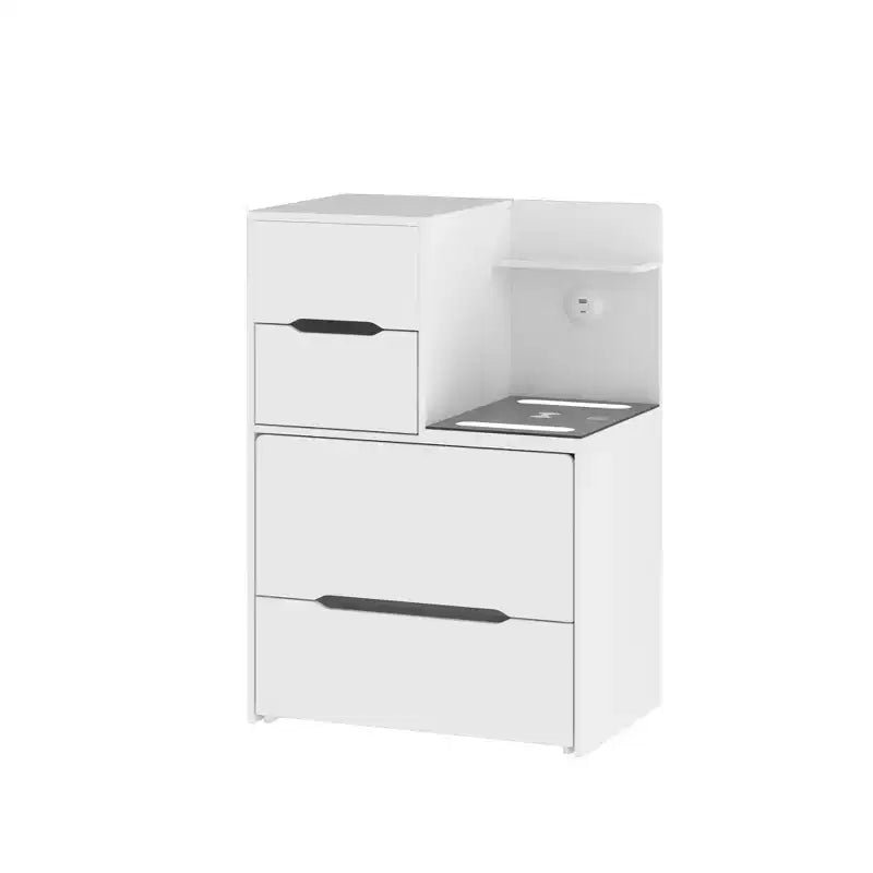 Famapy Space Saving Makeup Vanity w/Light USB Wireless Charging Dressing Vanity Table