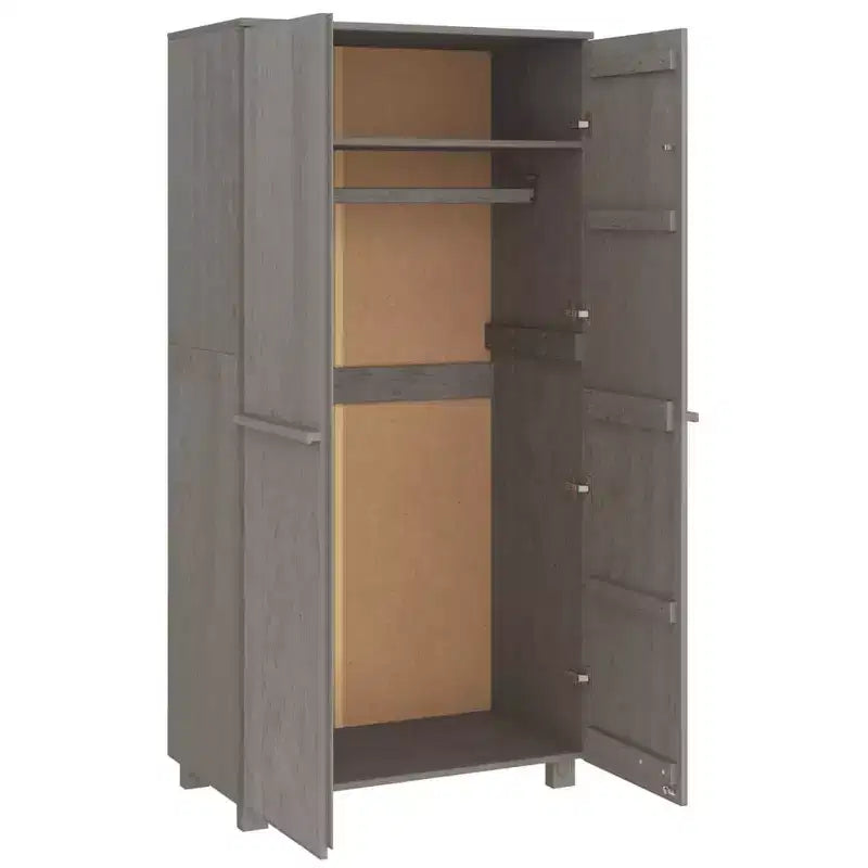 vidaXL HAMAR Wardrobe Light Gray 35x19.7x70.9 Solid Wood Pine