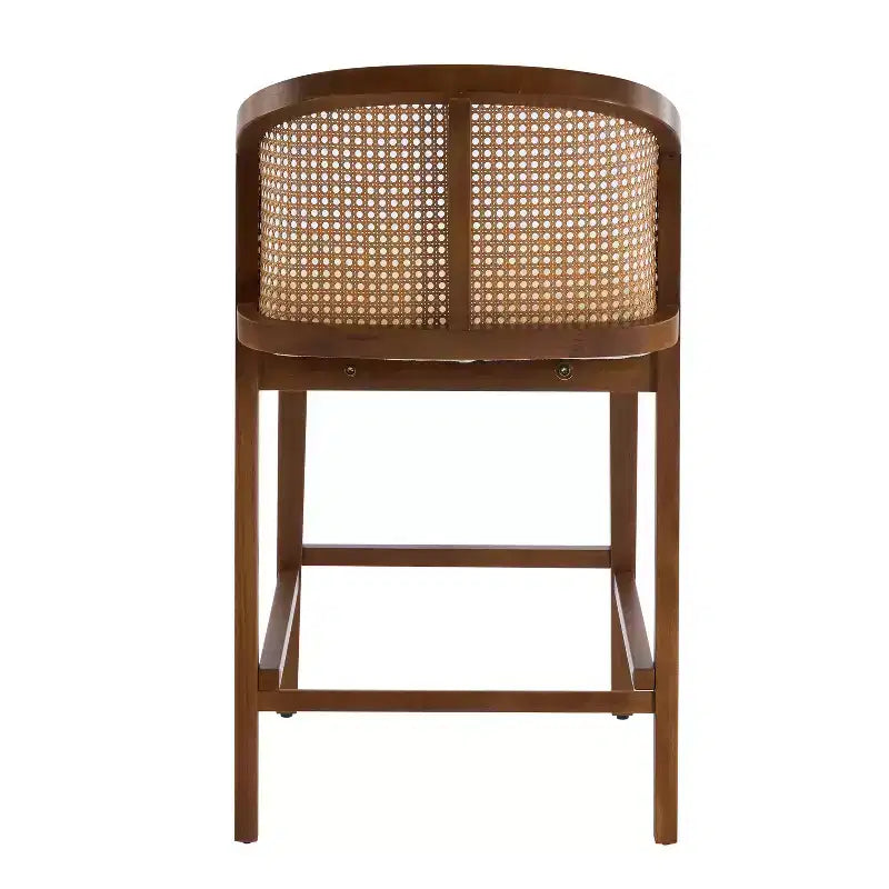 Christopher Knight Home Mansoor Rattan and Rubberwood Upholstered Counter Stools
