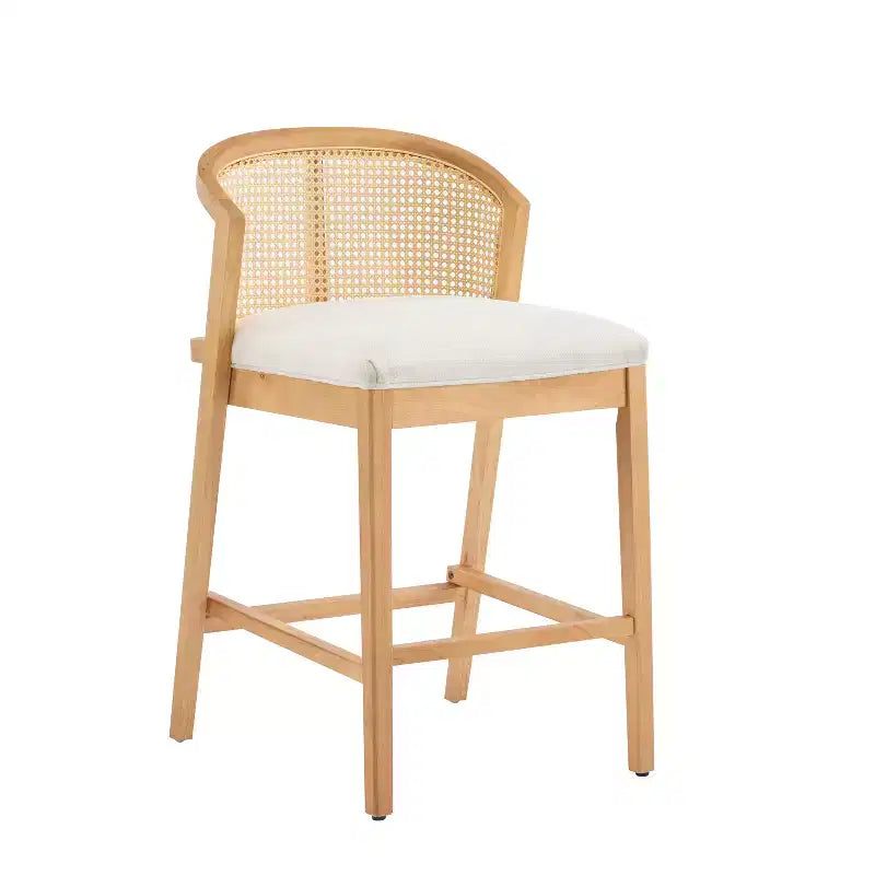 Christopher Knight Home Mansoor Rattan and Rubberwood Upholstered Counter Stools