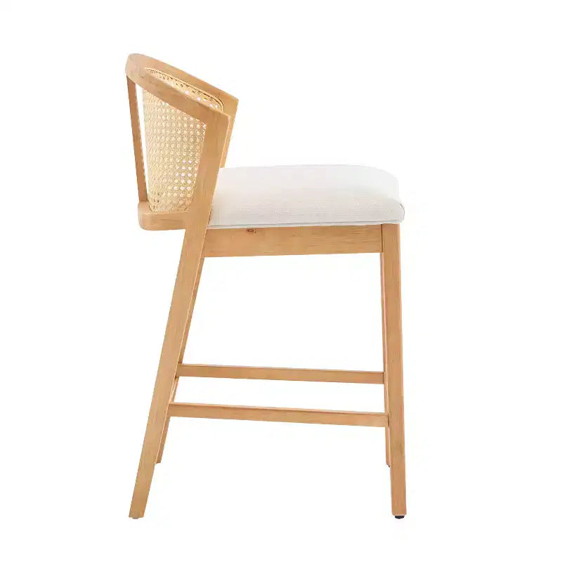 Christopher Knight Home Mansoor Rattan and Rubberwood Upholstered Counter Stools