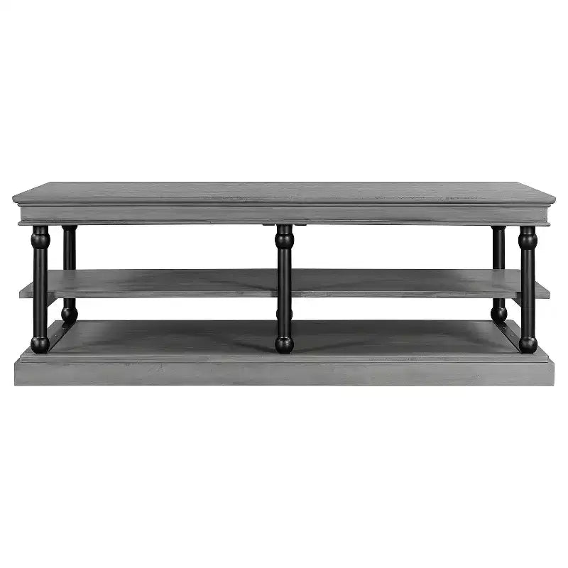 Christopher Knight Home Cortez Modern 55 Wood Coffee Table with 2 Open Storage Shelves