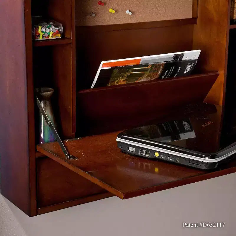 Benwick Wall Mount Laptop Desk - Brown - SEI