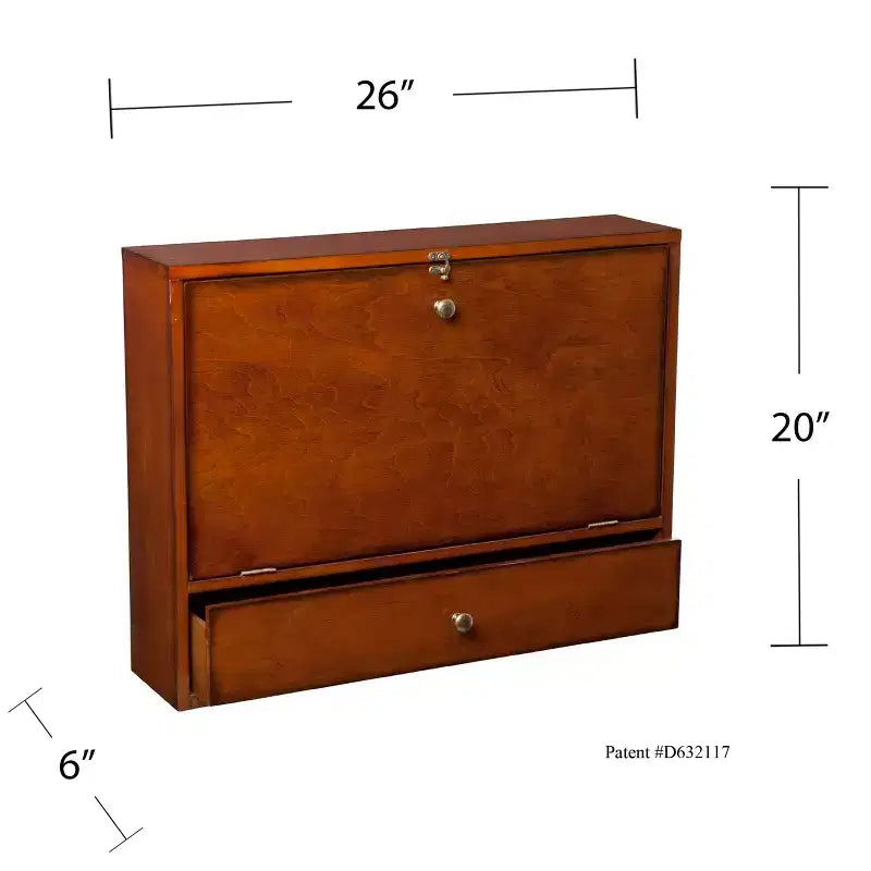 Benwick Wall Mount Laptop Desk - Brown - SEI