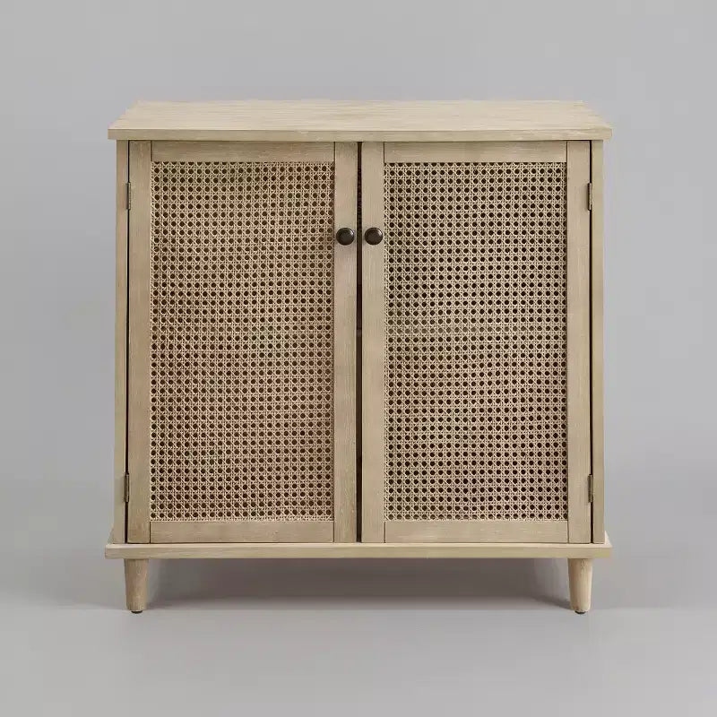 Cane Wicker Cabinet Sideboard