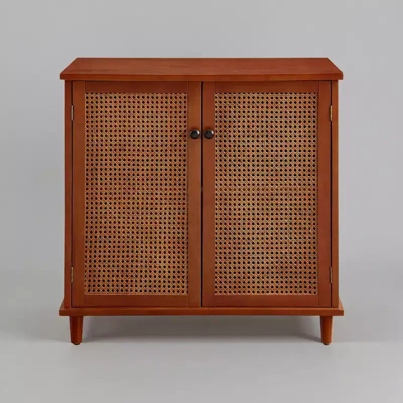 Cane Wicker Cabinet Sideboard