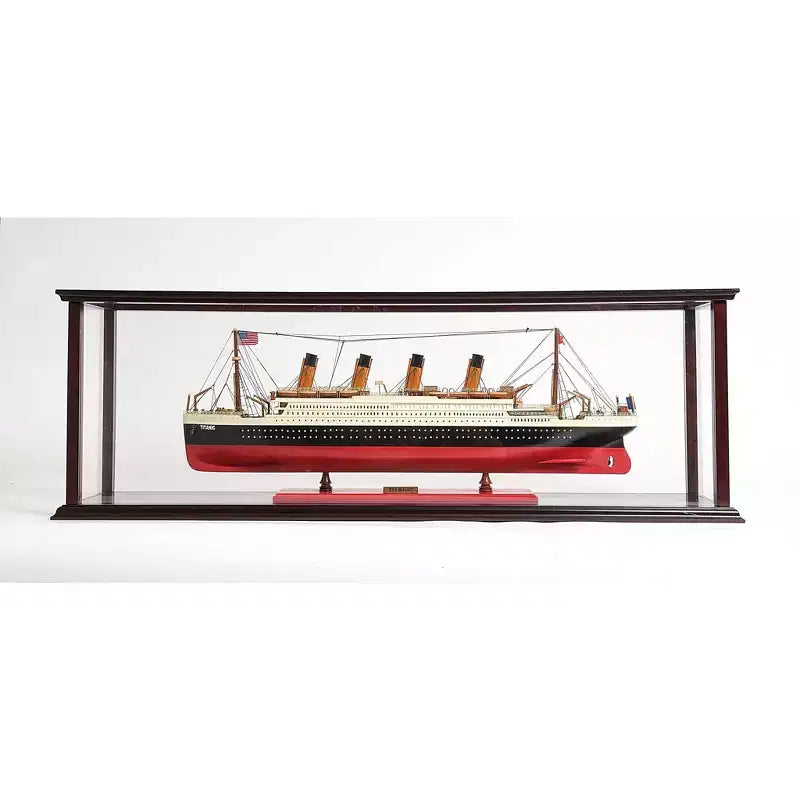 HomeRoots 39 Dark Brown Glass Standard Display Stand