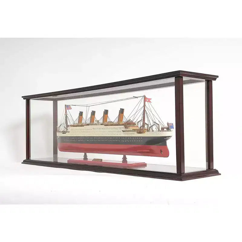 HomeRoots 39 Dark Brown Glass Standard Display Stand