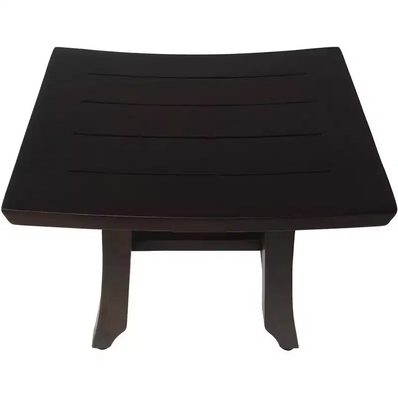 HomeRoots 14 Brown Teak Shower Bench