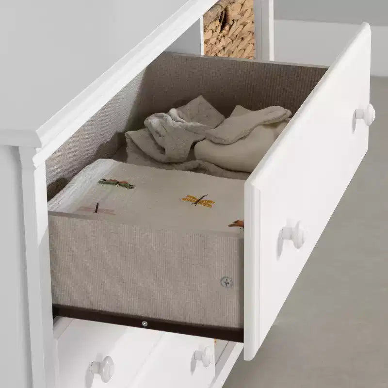 HomeStock 7.91 in.H Particle Board Horizontal Dressers with 3 - Drawers in White Finish