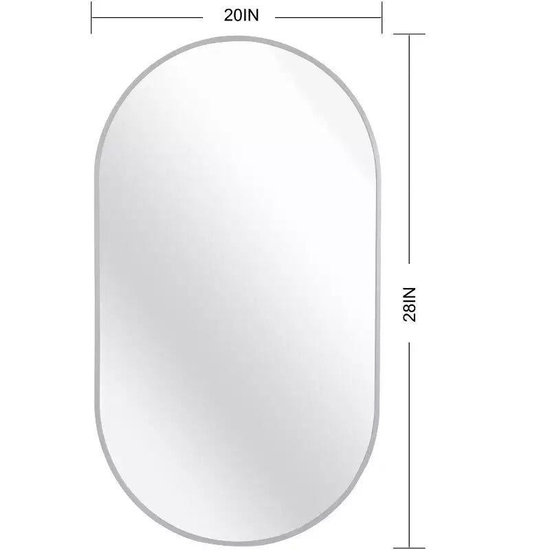 Gold 20 x 28 Inch Metal Oval Mirror