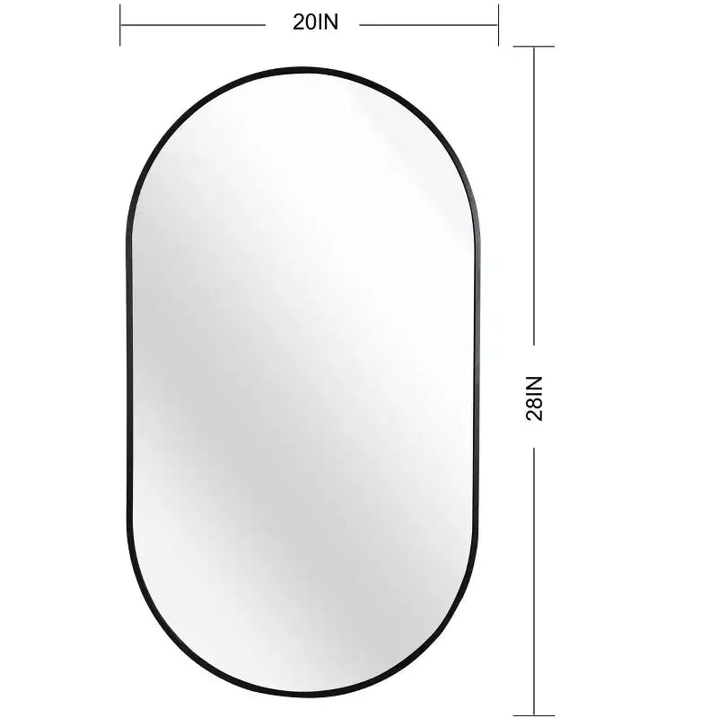 Gold 20 x 28 Inch Metal Oval Mirror