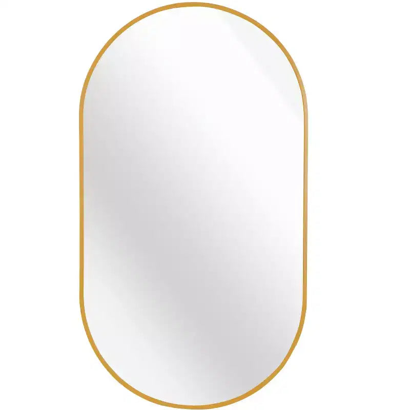 Gold 20 x 28 Inch Metal Oval Mirror