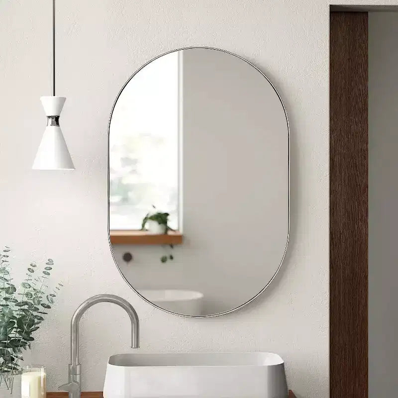 Gold 20 x 28 Inch Metal Oval Mirror