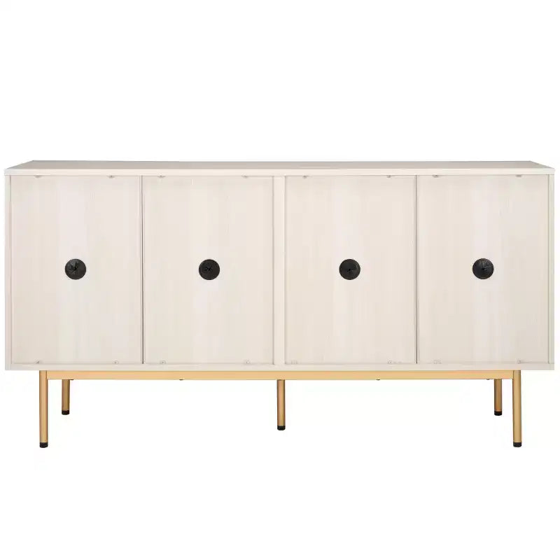 4 Door Sideboard / Media Stand with Adjustable Shelves and Cable Management