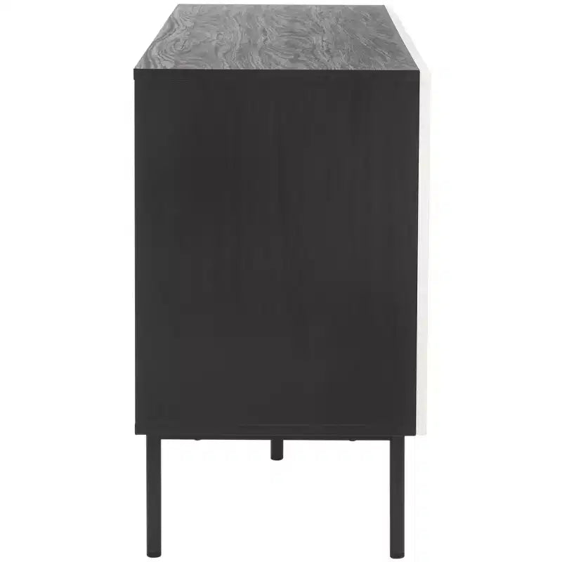 4 Door Sideboard / Media Stand with Adjustable Shelves and Cable Management