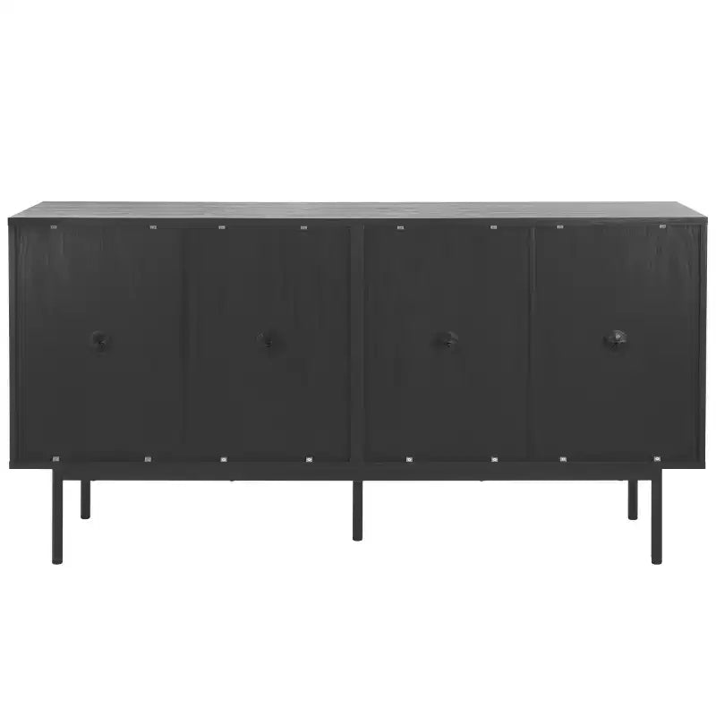 4 Door Sideboard / Media Stand with Adjustable Shelves and Cable Management