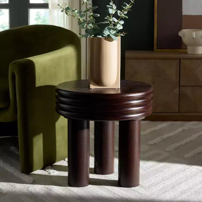 Ohana Accent Table - ACC2327 - Dark Brown - Safavieh