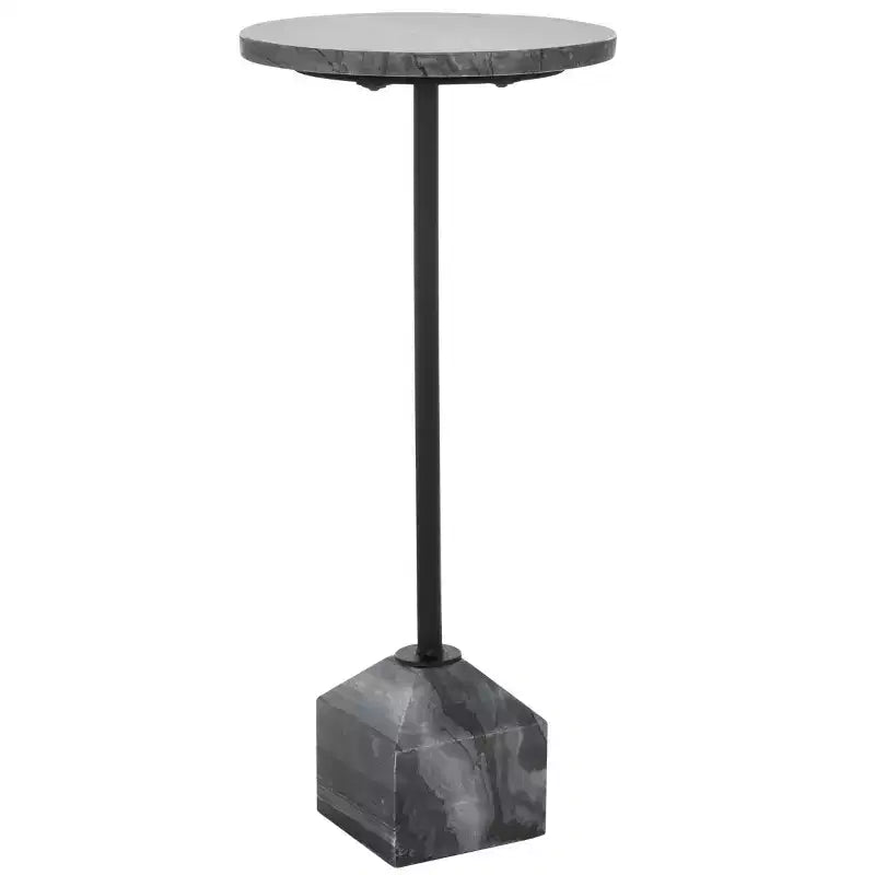Sumer Drink Table - ACC3720 - Grey Marble/Black - Safavieh