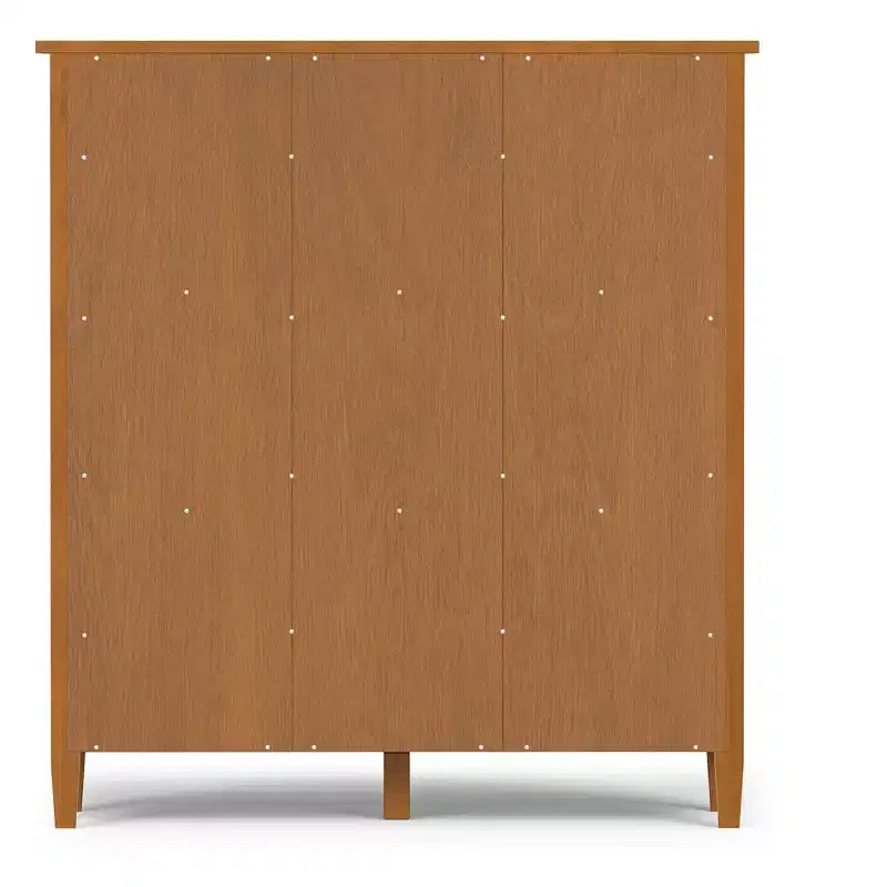 Solid Wood 48" x 44" Transitional 9-Cube Storage Unit in Light Golden Brown
