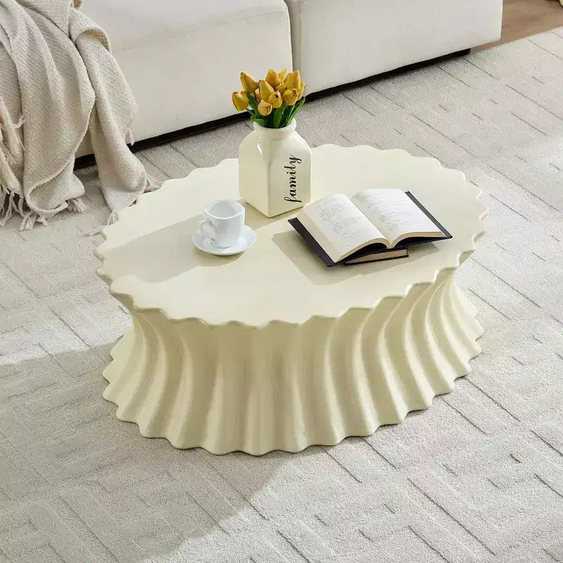 Square/Oval Coffee Table Set — Cocktail Table, Center Table, Sofa Side Table, No Assembly Needed, Beige