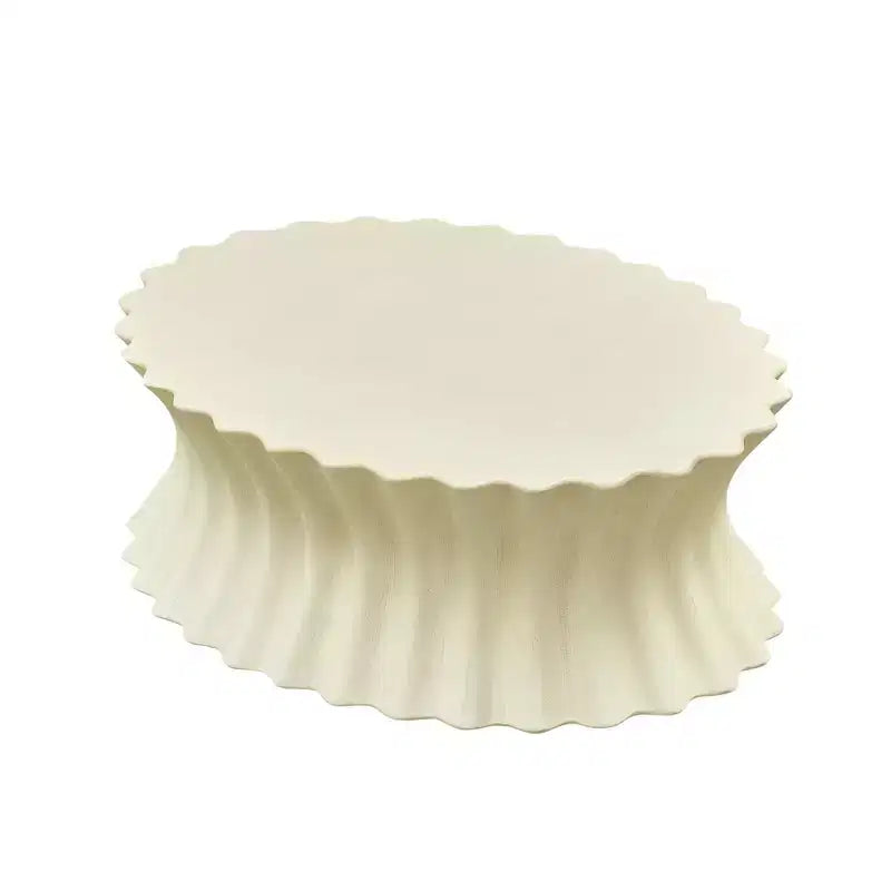 Square/Oval Coffee Table Set — Cocktail Table, Center Table, Sofa Side Table, No Assembly Needed, Beige