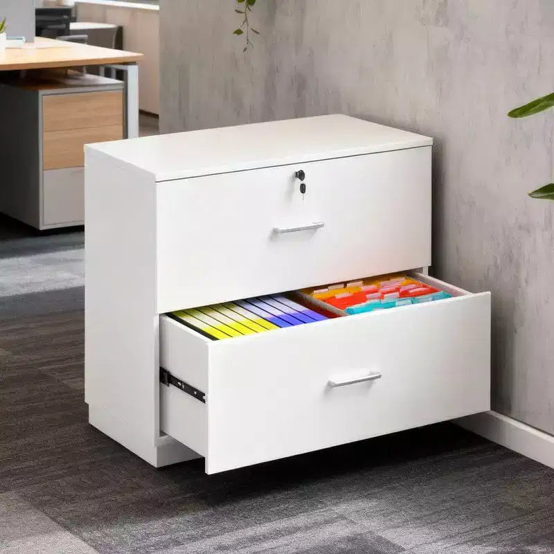 Karl Home2 Wide Drawer File Cabinet Flat Panel Design Single Lock