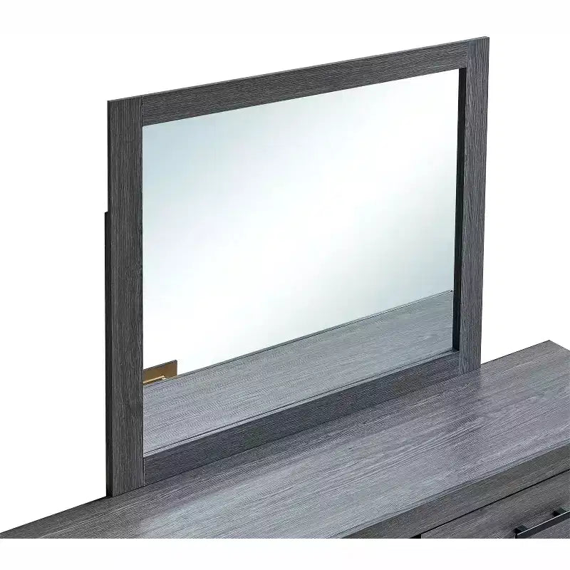 Passion Furniture Plano 39 in. W x 37 in. H Rectangle Wood Frame Dresser Mirror