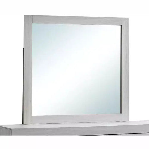 Specchio da comò rettangolare con cornice in legno da 39 pollici L x 37 pollici A