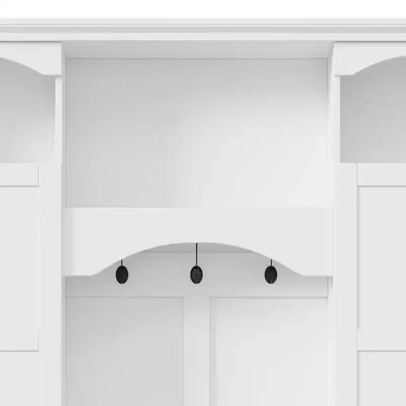 GDFStudio Hansen Modern Hall Tree with Storage Bench and Adjustable Shelves