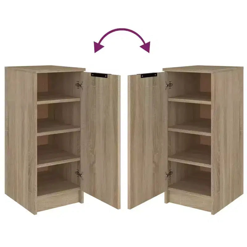 Shoe Cabinet, Sonoma Oak Engineered Wood, 11.8 x 13.8 x 27.6 in