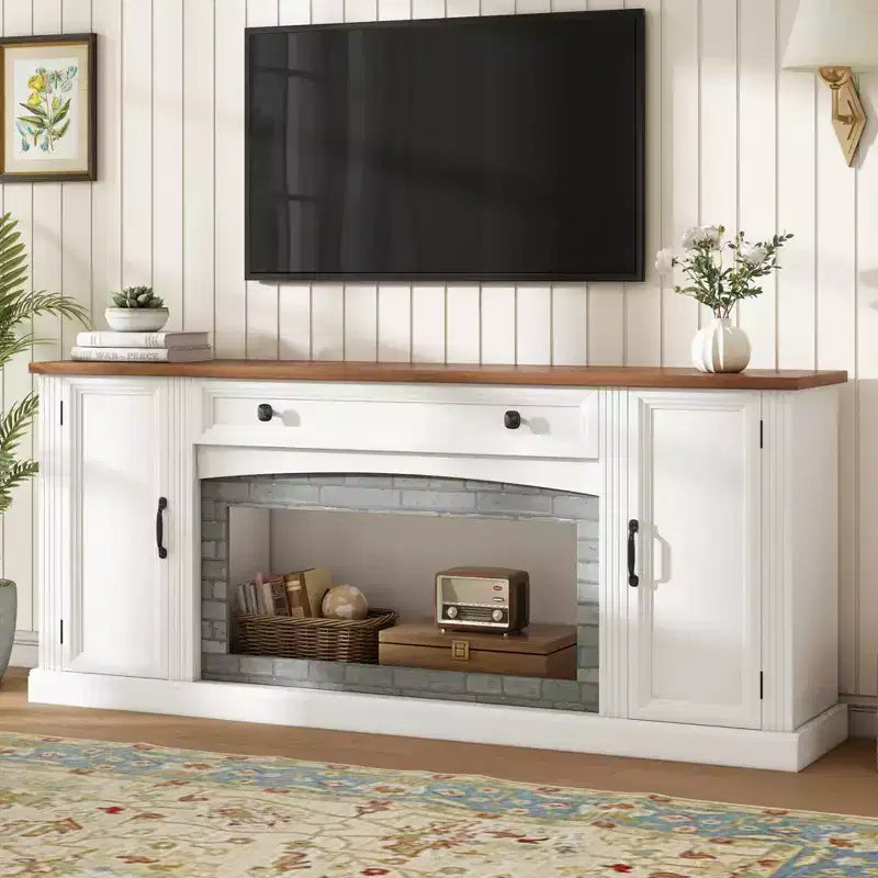 Modern TV Stand for TVs up to 70" with Drawer and Cabinets