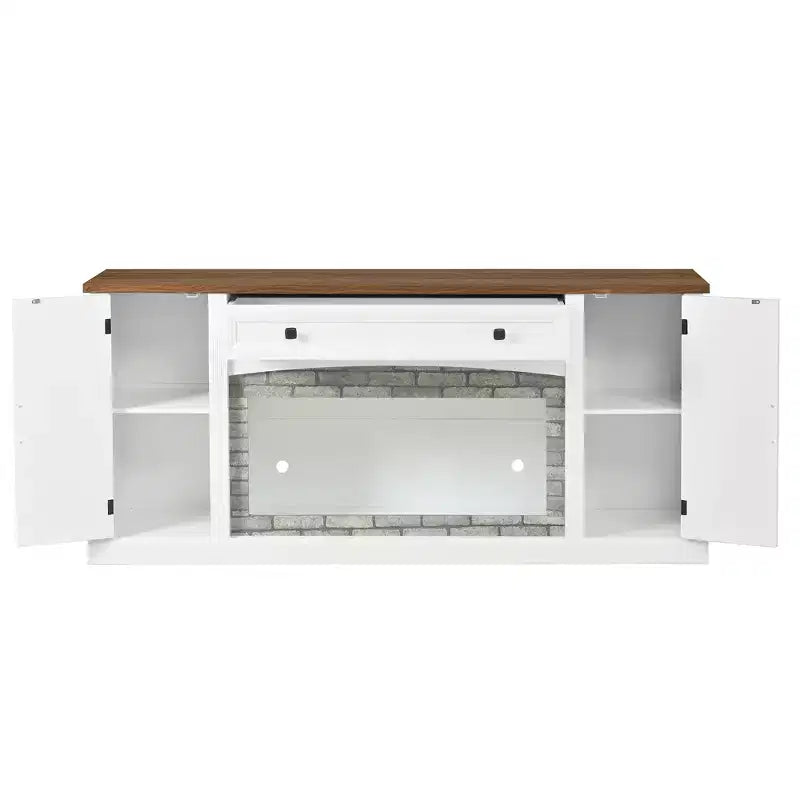 Modern TV Stand for TVs up to 70" with Drawer and Cabinets