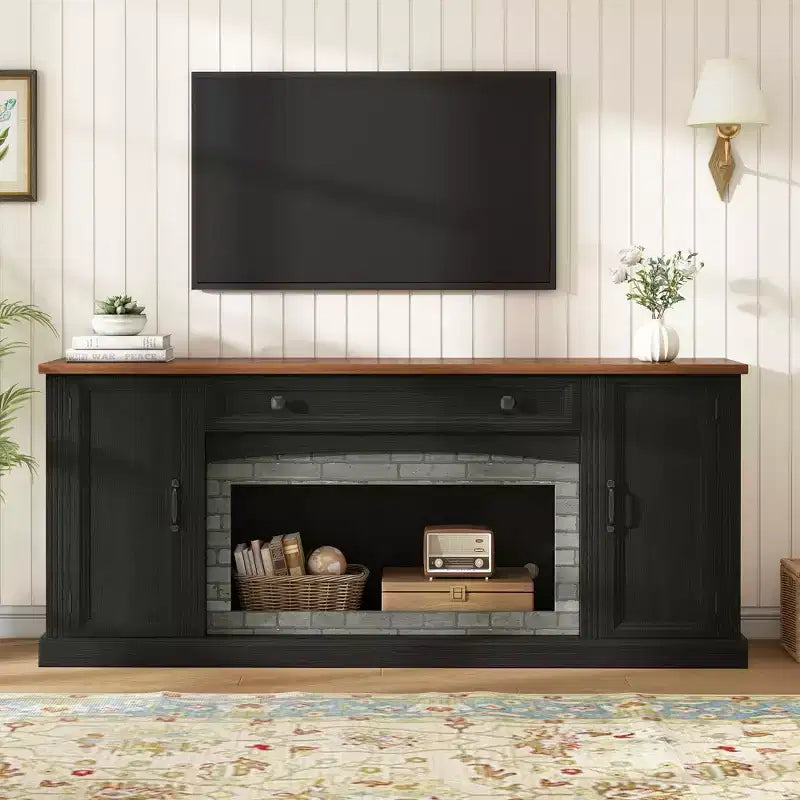 Modern TV Stand for TVs up to 70" with Drawer and Cabinets