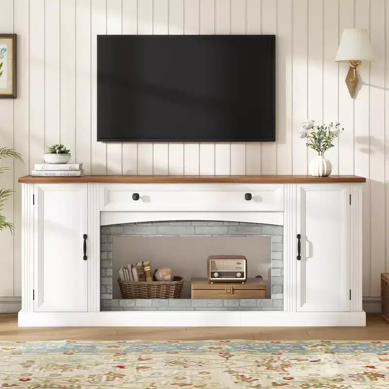 Modern TV Stand for TVs up to 70" with Drawer and Cabinets