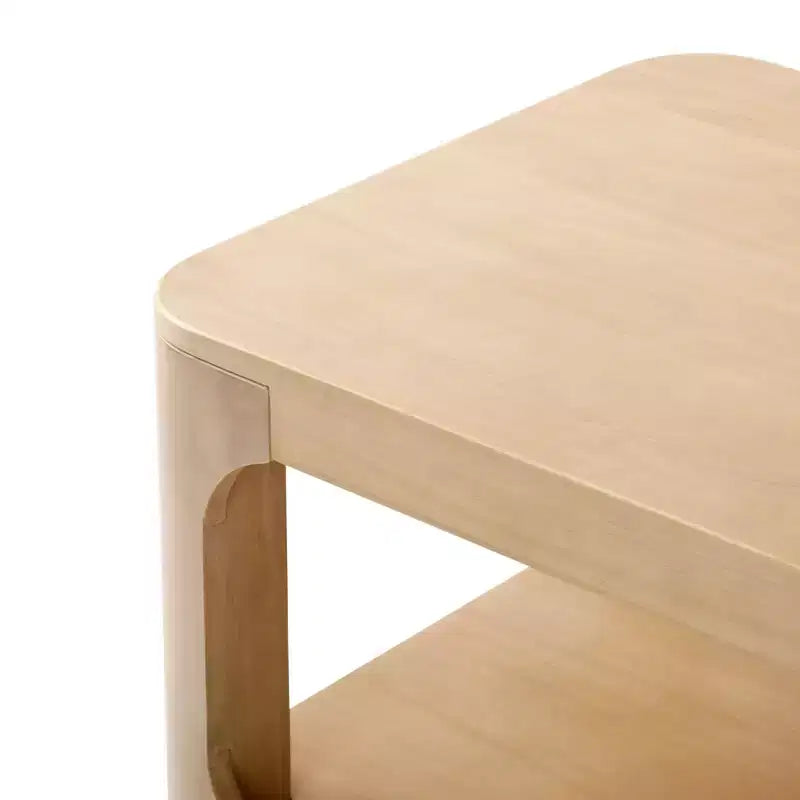 Plank+Beam Solid Wood 48 Modern Rectangular Coffee Table with Storage Shelf