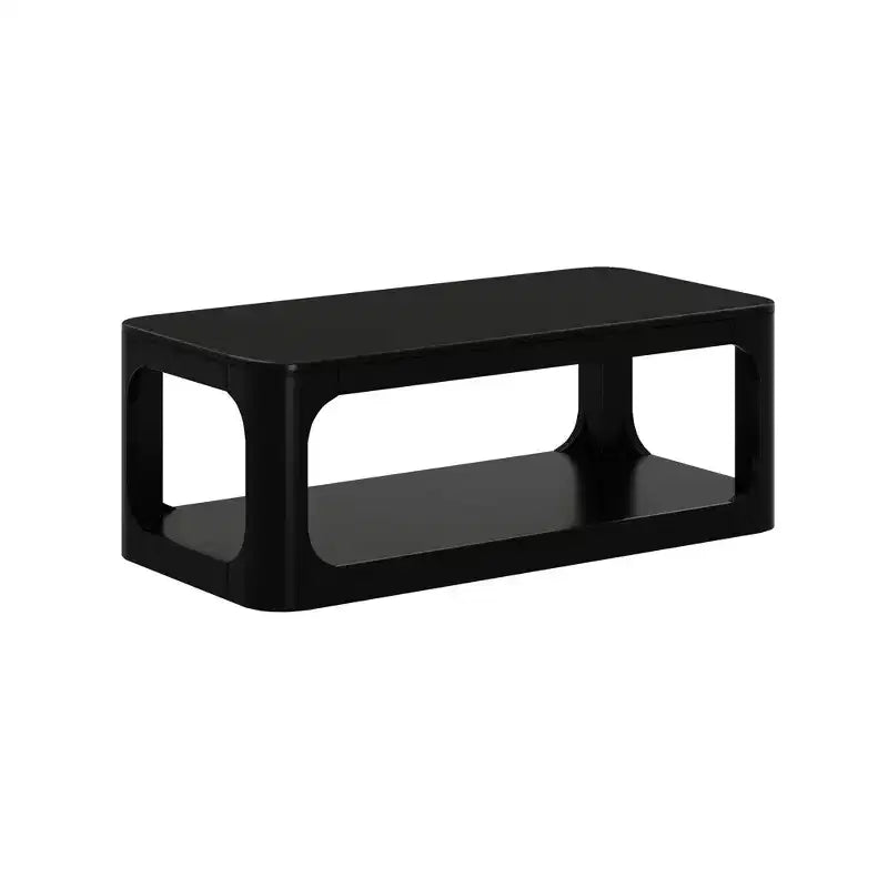 Plank+Beam Solid Wood 48 Modern Rectangular Coffee Table with Storage Shelf